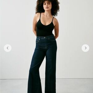 SPANX Dark Blue Wide Leg Jeans